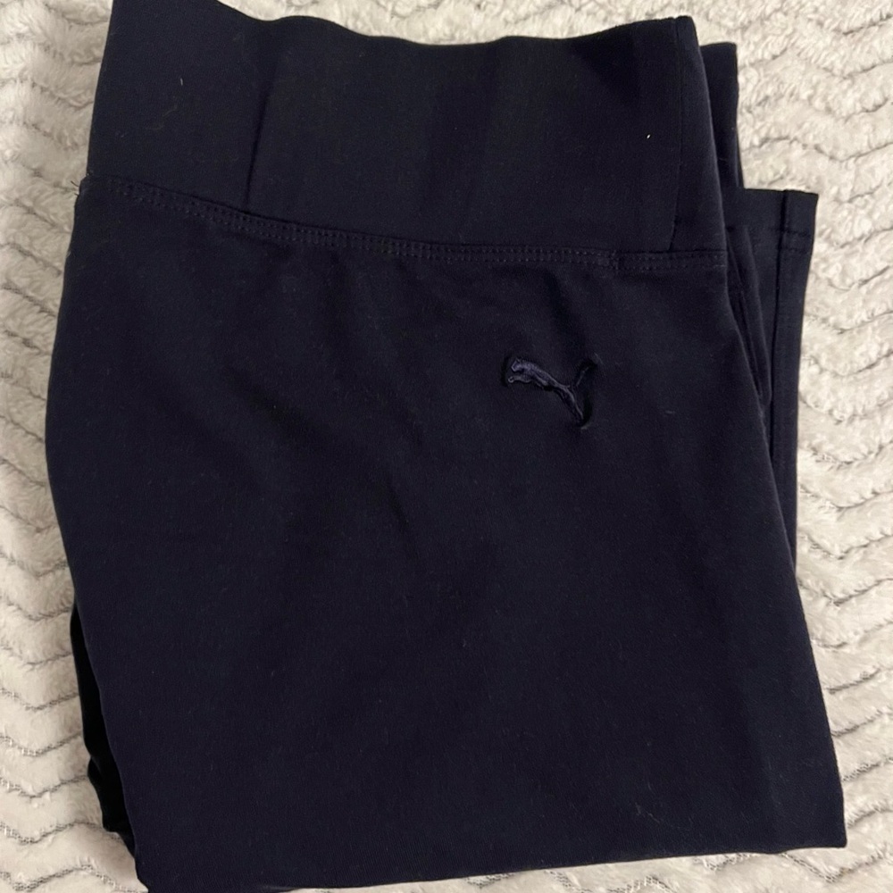 Puma USP Black Flare Leg Mid Rise Yoga Activewear Pull On Stretch Pants Sz M - Picture 4 of 8